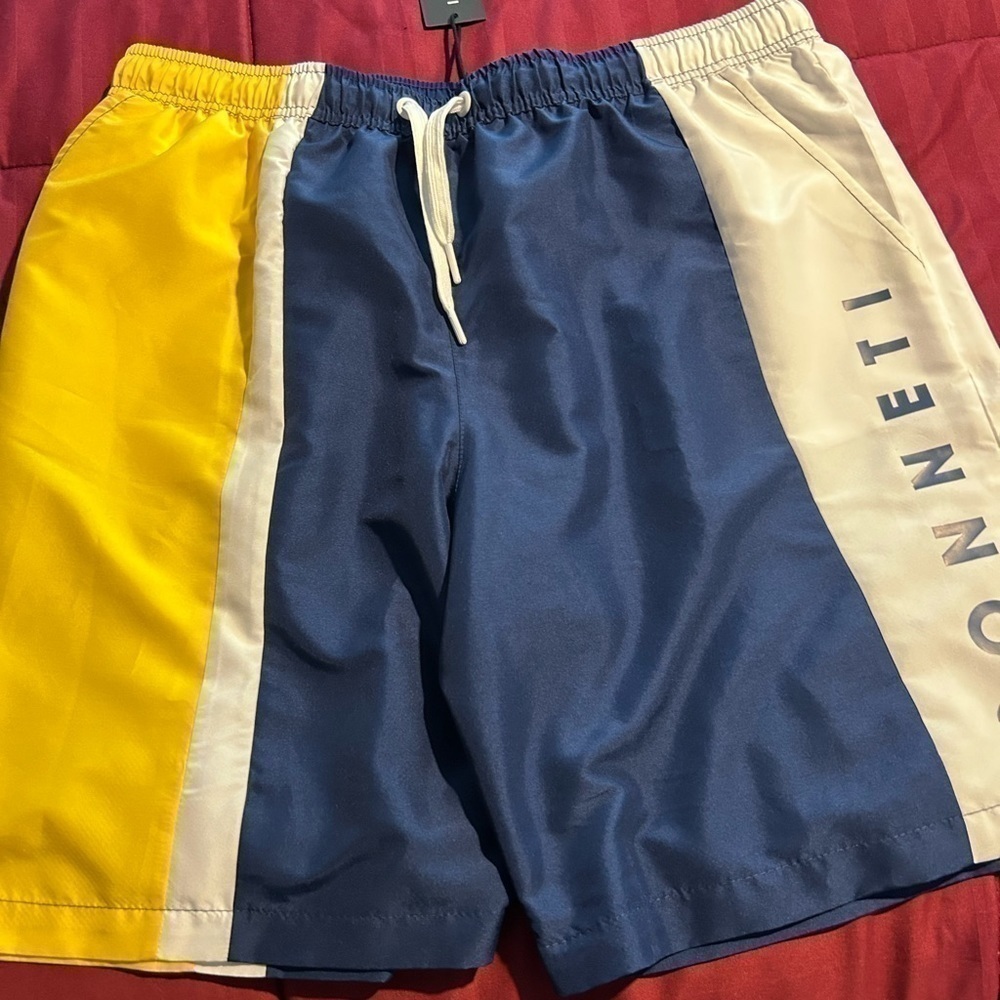 MEN'S SONNETI LONDON COLORBLOCKED SWIM SHORTS - Picture 1 of 4